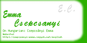 emma csepcsanyi business card